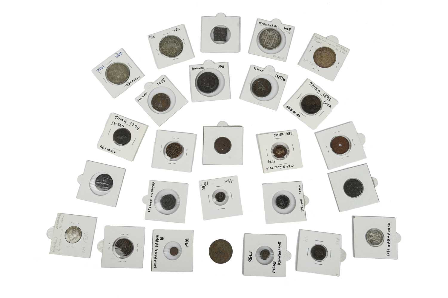 India - independent kingdoms and princely states: various coins, including: Mysore, Tippu Sultan, - Image 2 of 2