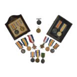 A small collection of Great War medal groups, comprising: three: 1914-15 Star (88860. S. STH. E.