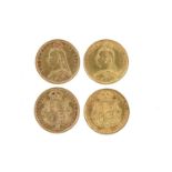 Victoria, half sovereigns (2): 1887, Jubilee head, J.E.B. on truncation, rev. high shield (S