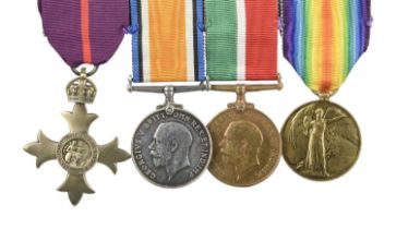 An O.B.E. group of four awards to 2nd Lieutenant Alexander Anderson, Royal Garrison Artillery and