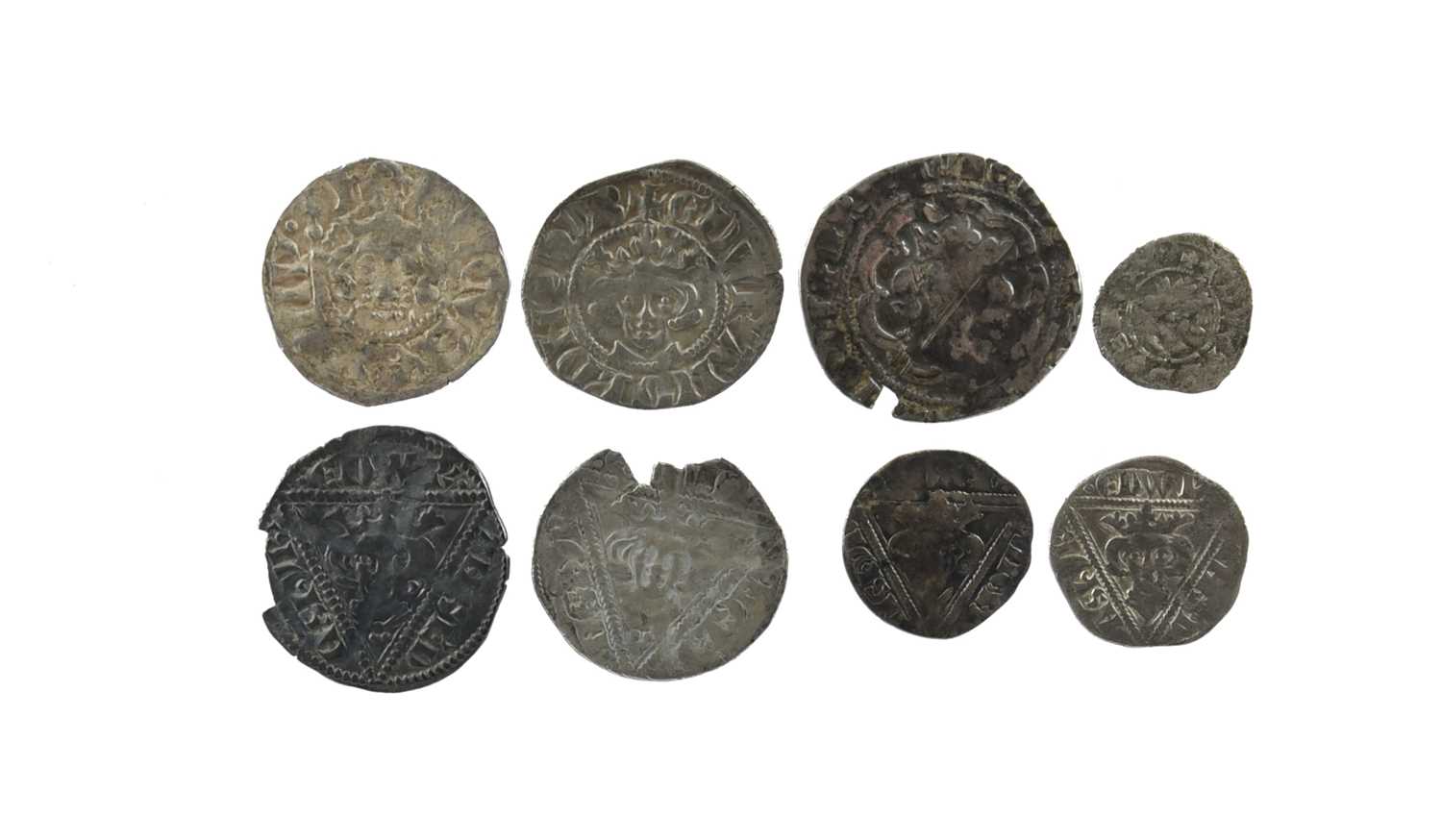 A small quantity of medieval English and Irish silver coins, comprising: England: Henry III (1216-