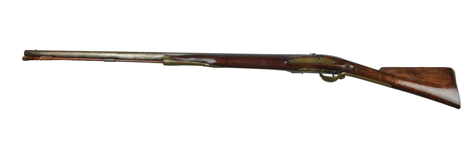 A composite English flintlock game gun part-adapted from a service musket, .770 calibre barrel 36 - Image 3 of 3