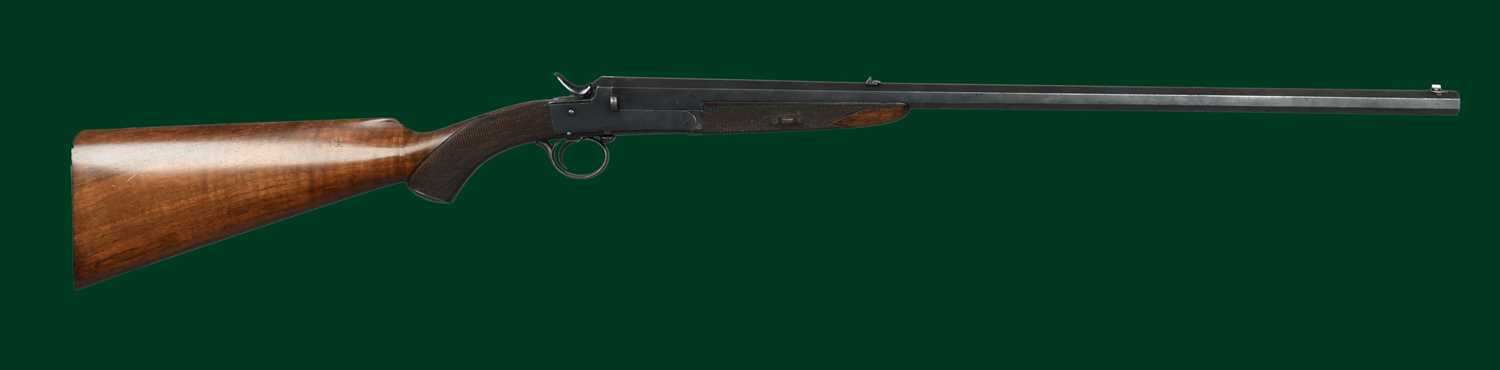 Ƒ George Gibbs: a .22 Hornet (converted) side lever hammer rook rifle, serial number 27462, heavy