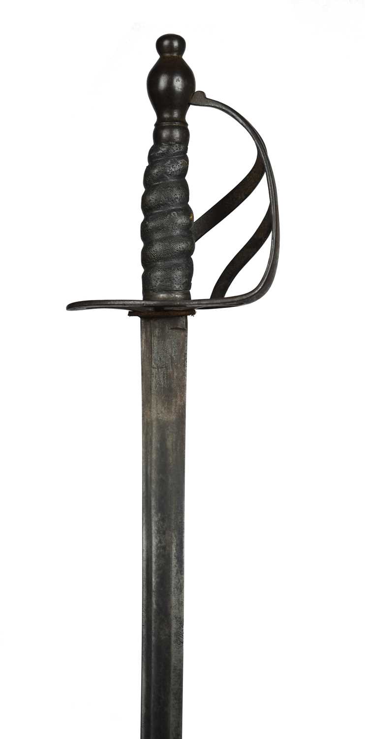 A British 1788 pattern heavy cavalry trooper's sword, fullered blade 36.5 in, stamped with a crowned - Image 2 of 2