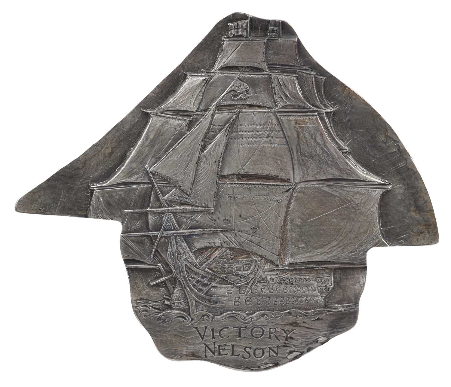 Bicentenary of the Battle of Trafalgar: a silver medal, 75 x 63mm, off irregular shape following the