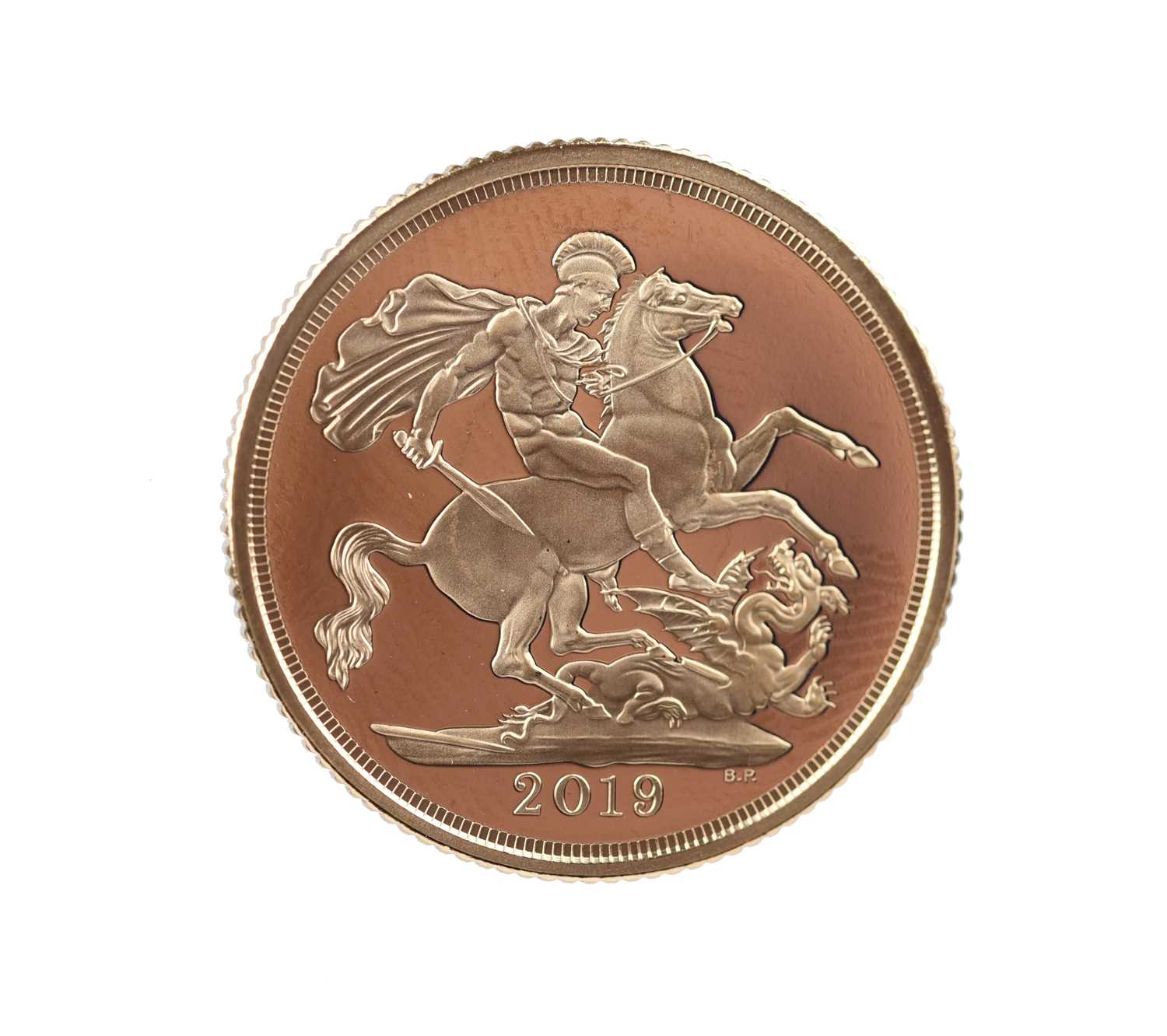 Elizabeth II, gold proof sovereign, 2019, cased, as struck, with Royal Mint Certificate, promotional - Image 3 of 4