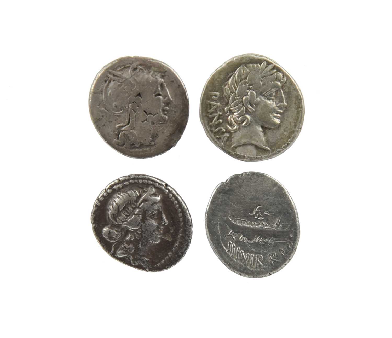 Rome - late Republic: silver denarii (4): Claudius Pulcher, head of Roma right, rev. biga, 3.26g,
