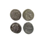 Rome - late Republic: silver denarii (4): Claudius Pulcher, head of Roma right, rev. biga, 3.26g,