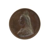 Victoria, Golden Jubilee 1887, a bronze medal by L.C. Wyon, crowned and veiled bust left, rev. the