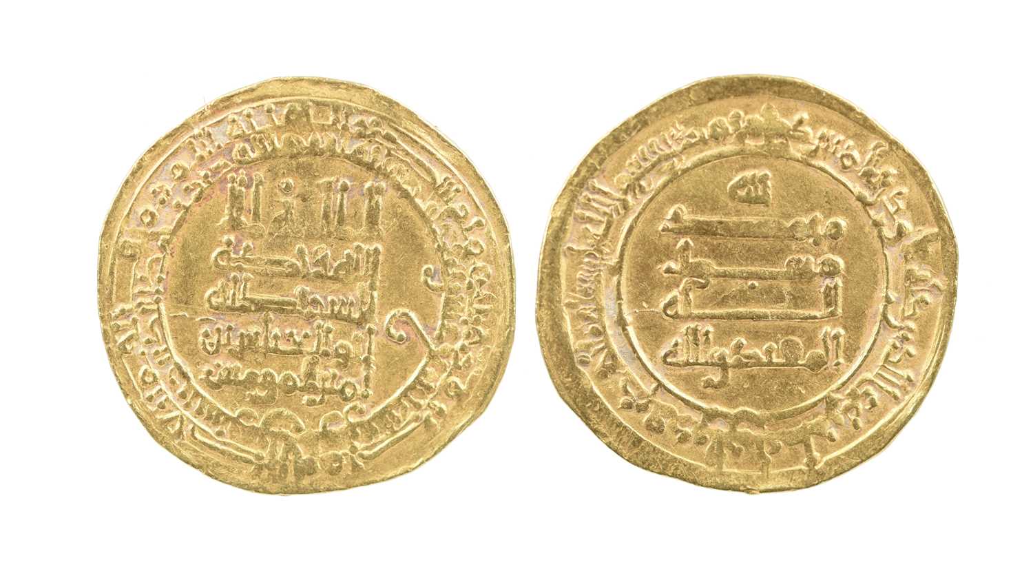 Abbasid Caliphs: Al-Muqtadir (295-320AH/908-932 AD), in the name of Abu-I Abbas, gold dinar, 4.