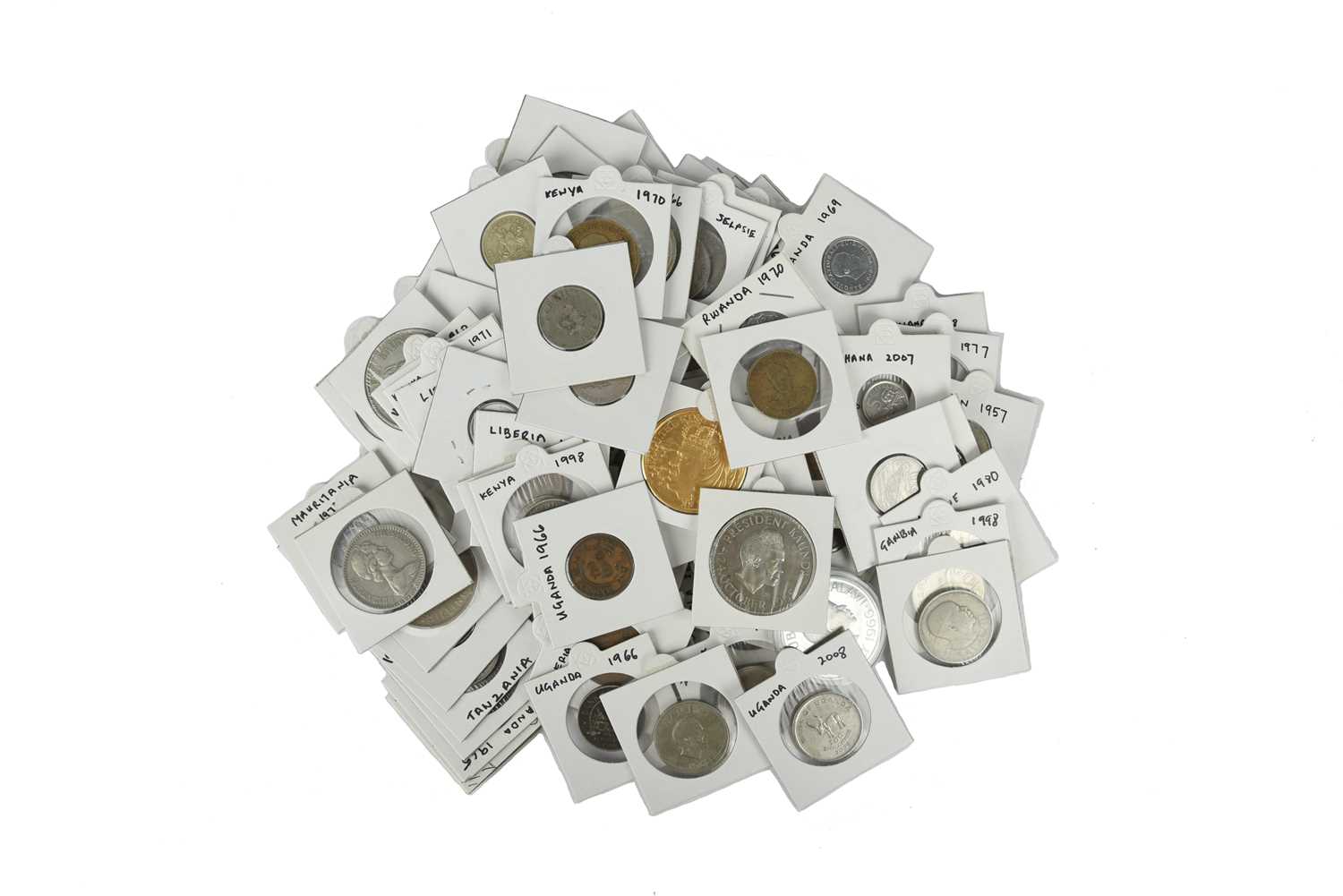 Africa - independent kingdoms and republics: a quantity of silver and base metal coins, including: