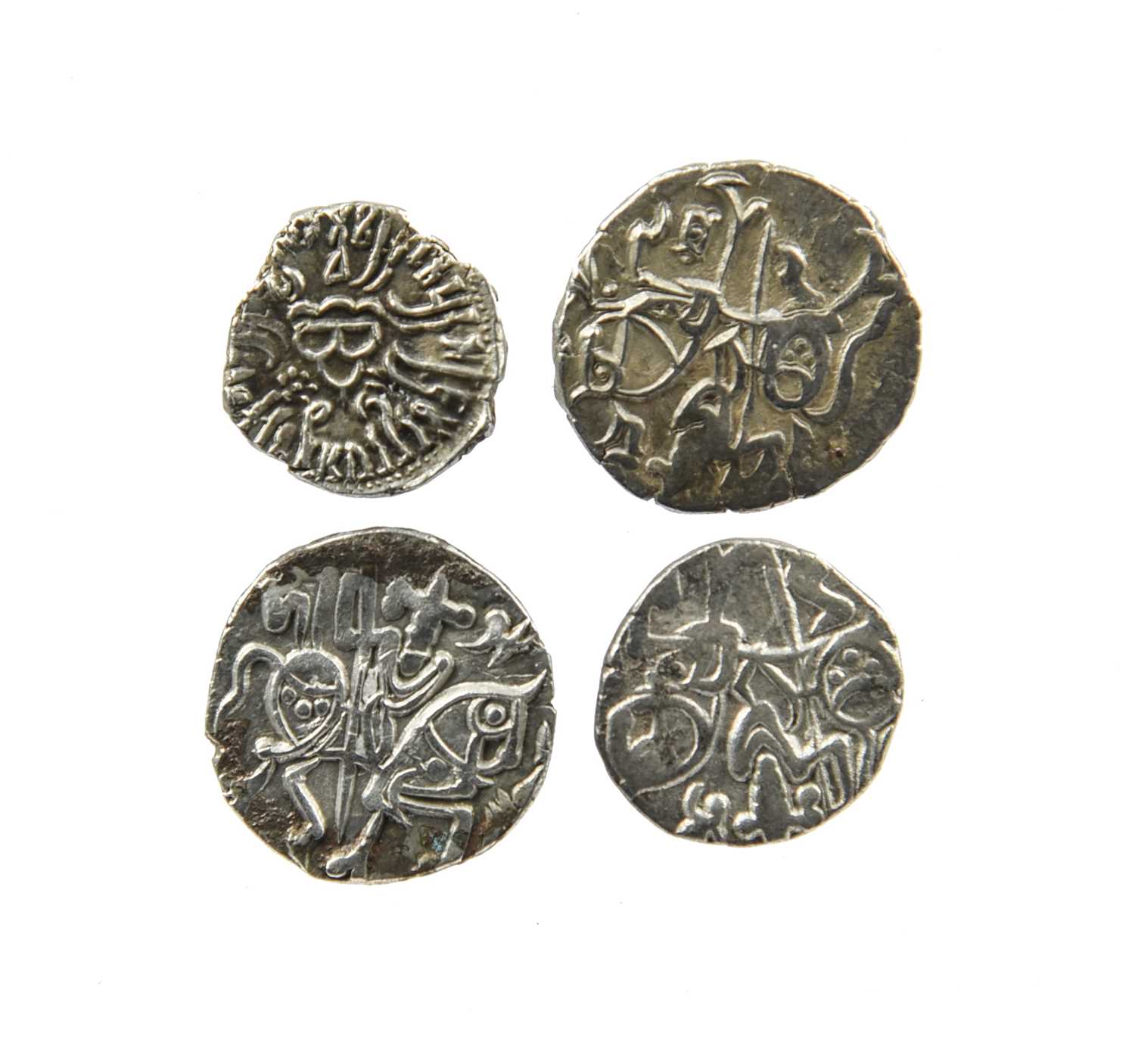 India - first millennium AD: four silver coins, as follows: Guptas; Chandragupta II or successors, - Bild 2 aus 2