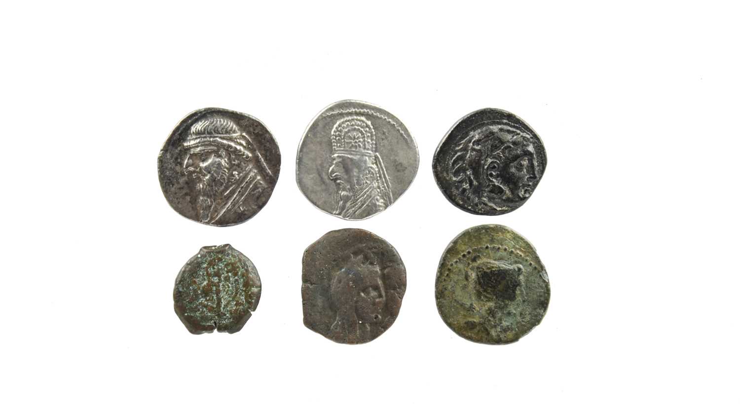 Ancient Near East: a small quantity of coins, comprising: Parthia, Mithradates II, silver drachm,