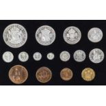 George VI, proof set, 1937, 15 coins, crown to farthing including maundy set, in case of issue (S