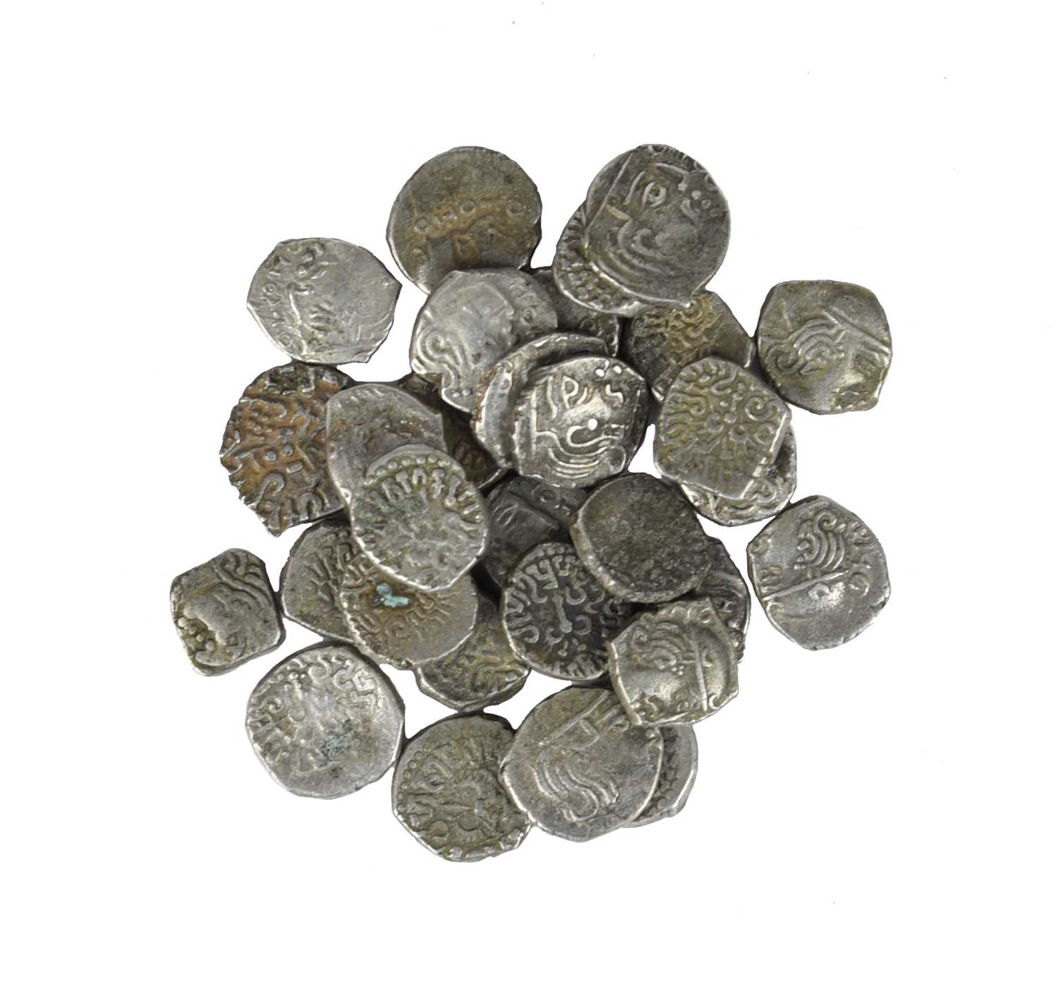 India - Gupta Empire: a small quantity of silver drachma, Chandragupta II (375-415 AD), and possibly