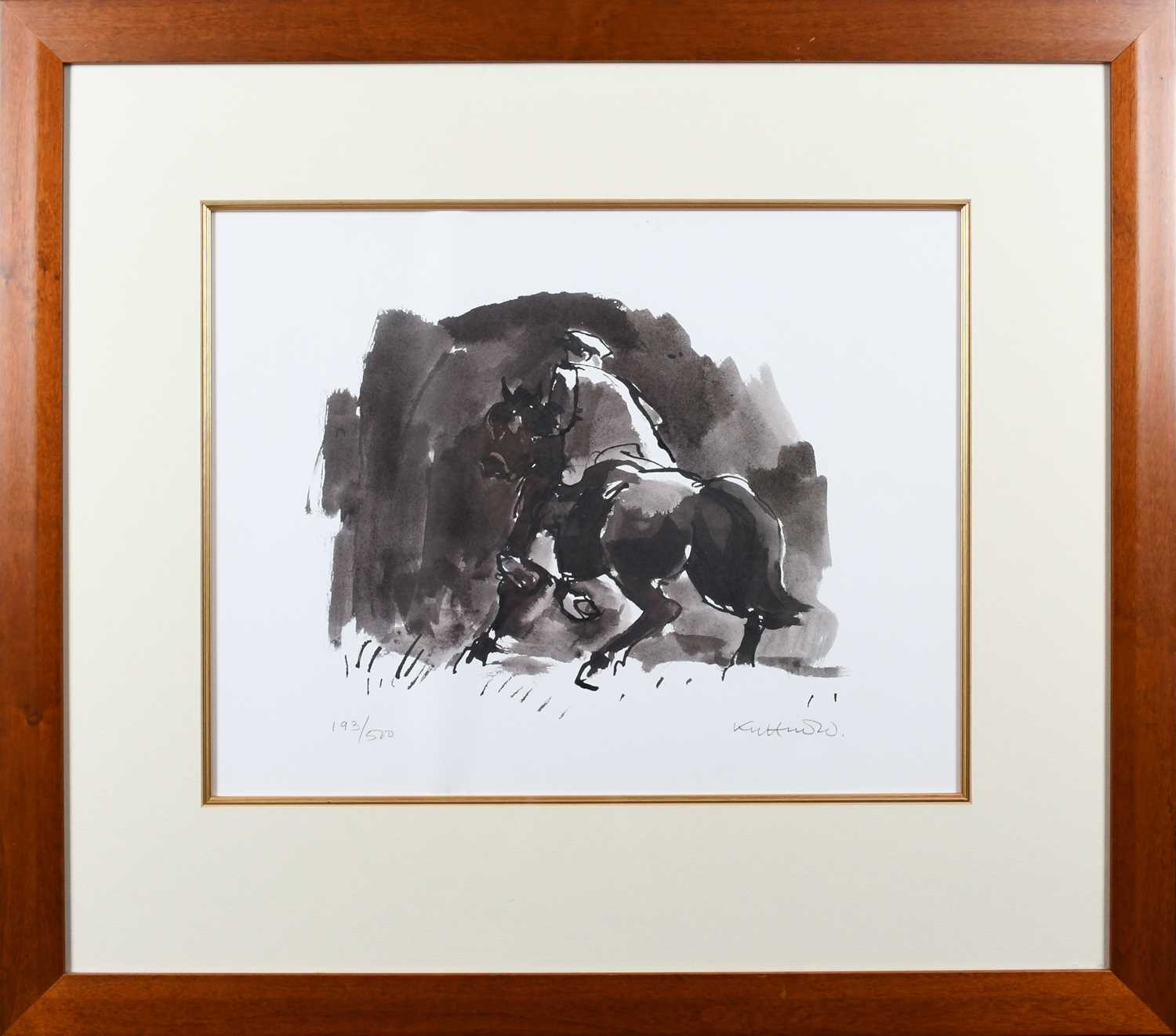 Φ Sir Kyffin Williams OBE, RA (Welsh 1918-2006) Patagonian Horse Rider Signed and numbered 193/500 - Image 2 of 4