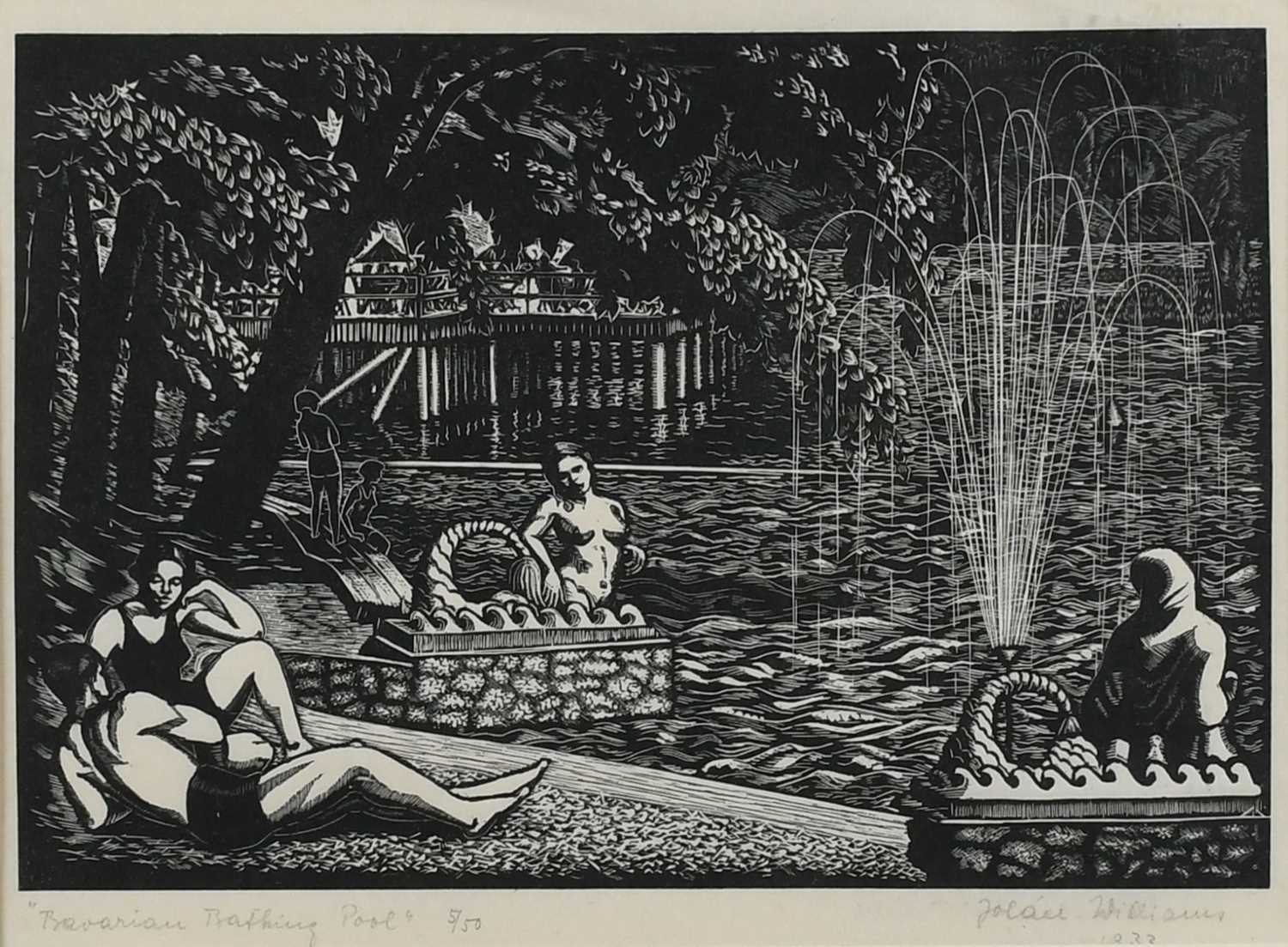 Φ Jolan Polatschek-Williams (Austrian 1908-1988) Inside the Coach; Bavarian Bathing Pool; Woman - Image 5 of 11