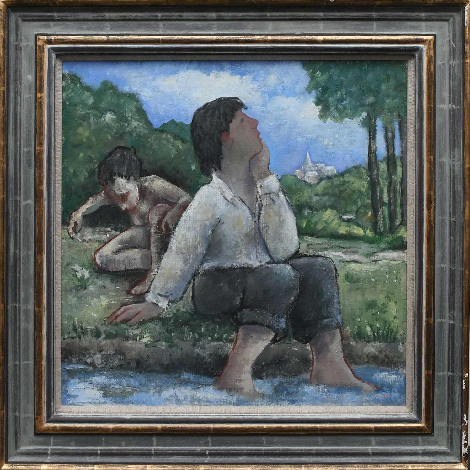 Φ Michael Scott (Scottish 1946-2006) Echo and Narcissus Signed Scott (lower right) and further - Image 2 of 4