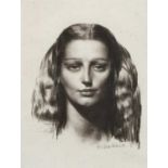 Φ Gerald Leslie Brockhurst RA (1890-1978) Head of a Girl (Dorette) Signed G L Brockhurst (in
