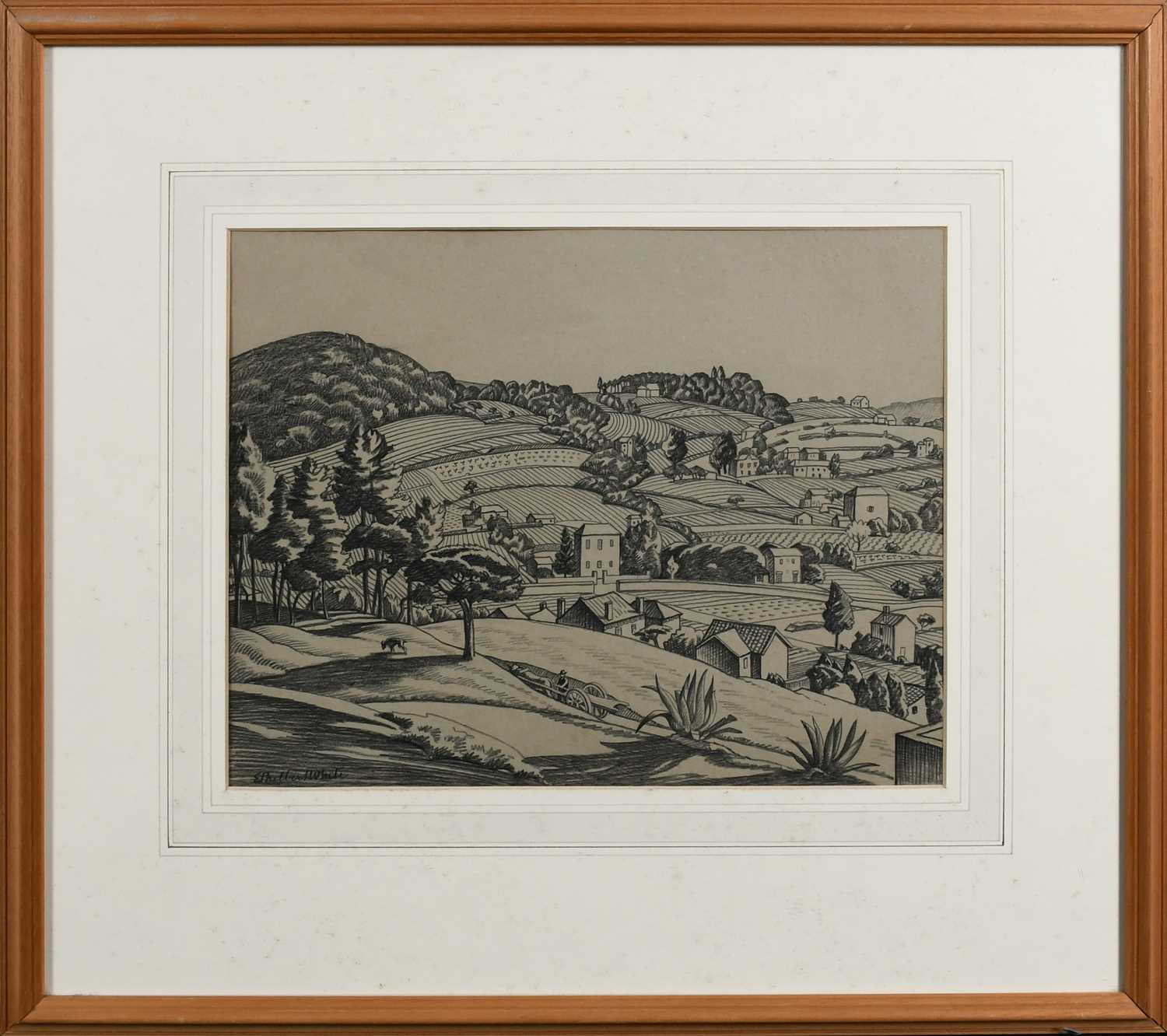 Φ Ethelbert White NEAC, RWS (1891-1972) Extensive Spanish landscape Signed Ethelbert White (lower - Image 2 of 4