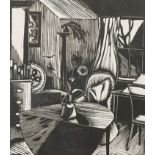 Φ John Nash RA (1893-1977) Interior Signed John Nash (in pencil to margin) Wood engraving 10.3 x 9cm