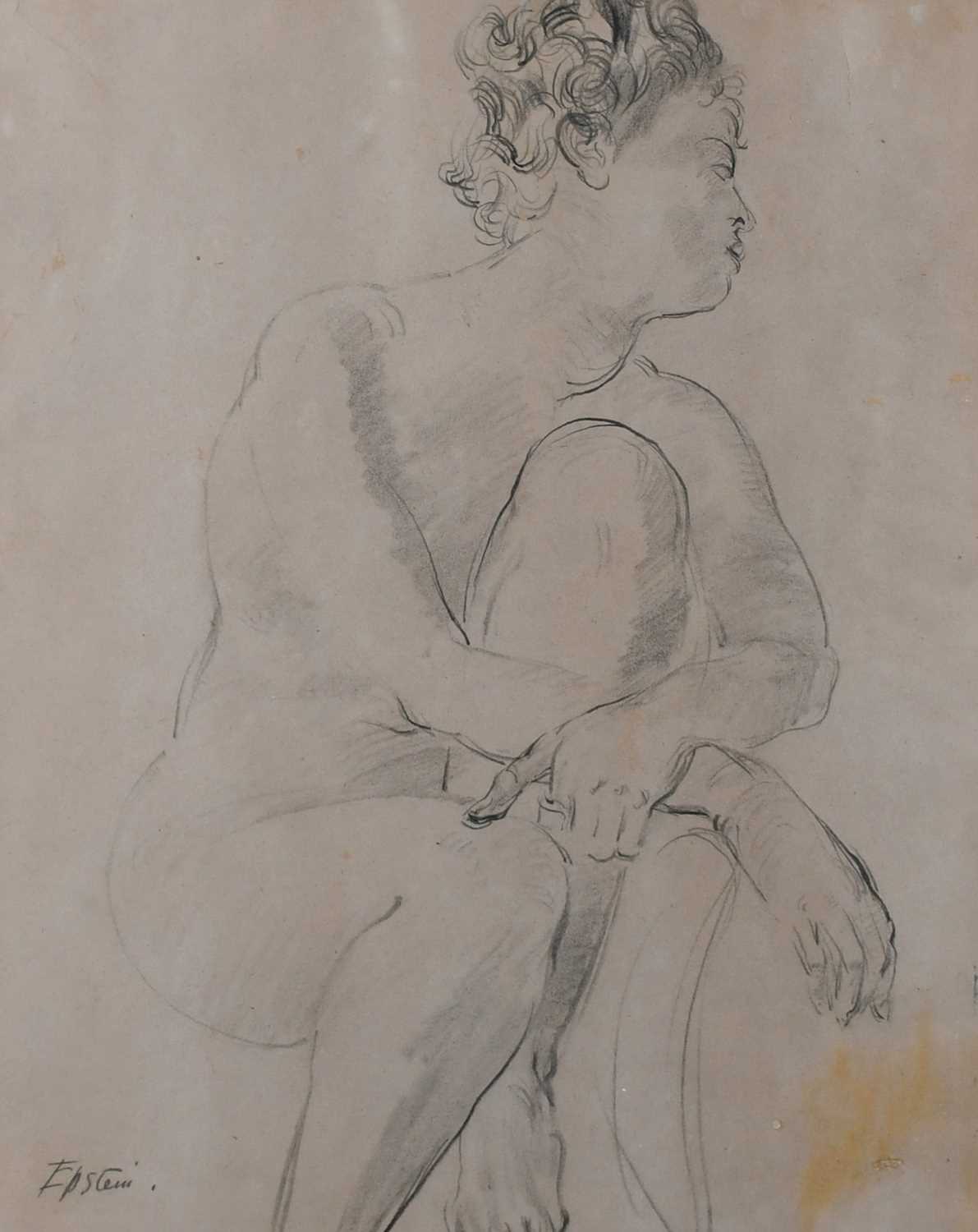 Φ Sir Jacob Epstein (1880–1959) Study of a female nude Signed Epstein (lower left) Pencil 42.2 x