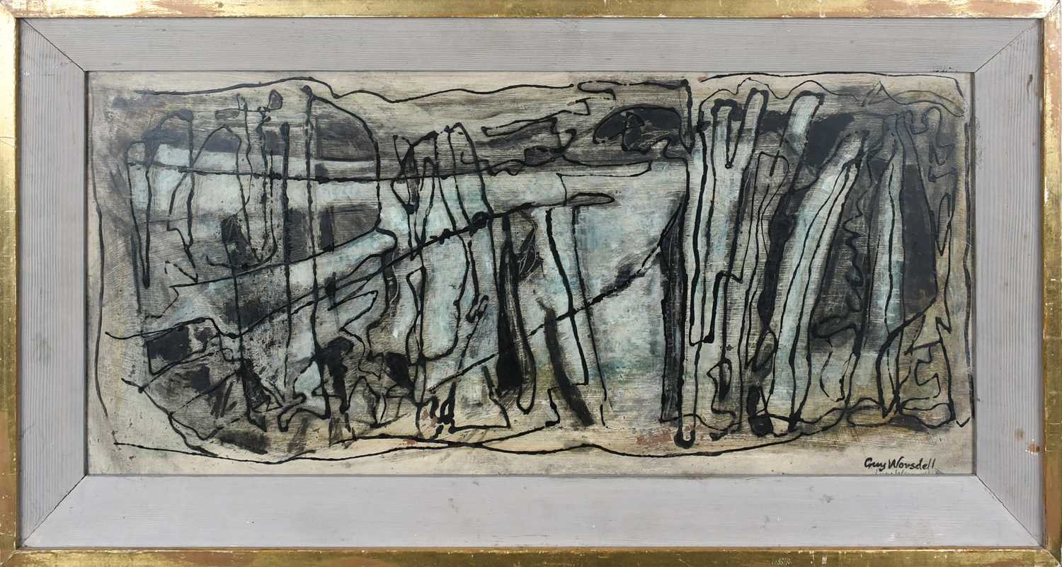 Φ Guy Worsdell (1908–1978) Landscape with trees and a lake beyond Signed twice Guy Worsdell (lower - Image 2 of 4