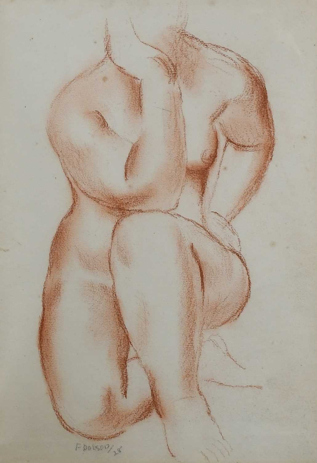 Φ Frank Dobson RA (1888-1963) Study of a kneeling female nude Signed and dated F Dobson/28 (lower