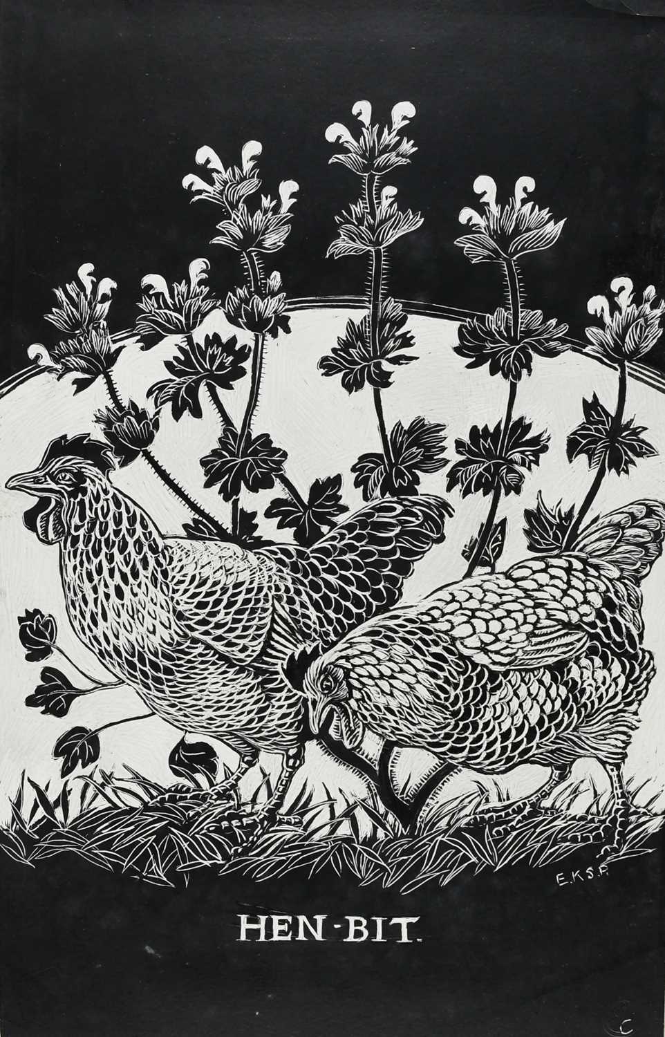 Φ Elsie Kathleen Simpson Powell (1895-1975) Out of the Rain; Swans; Chickens feeding; Cows resting - Image 32 of 40