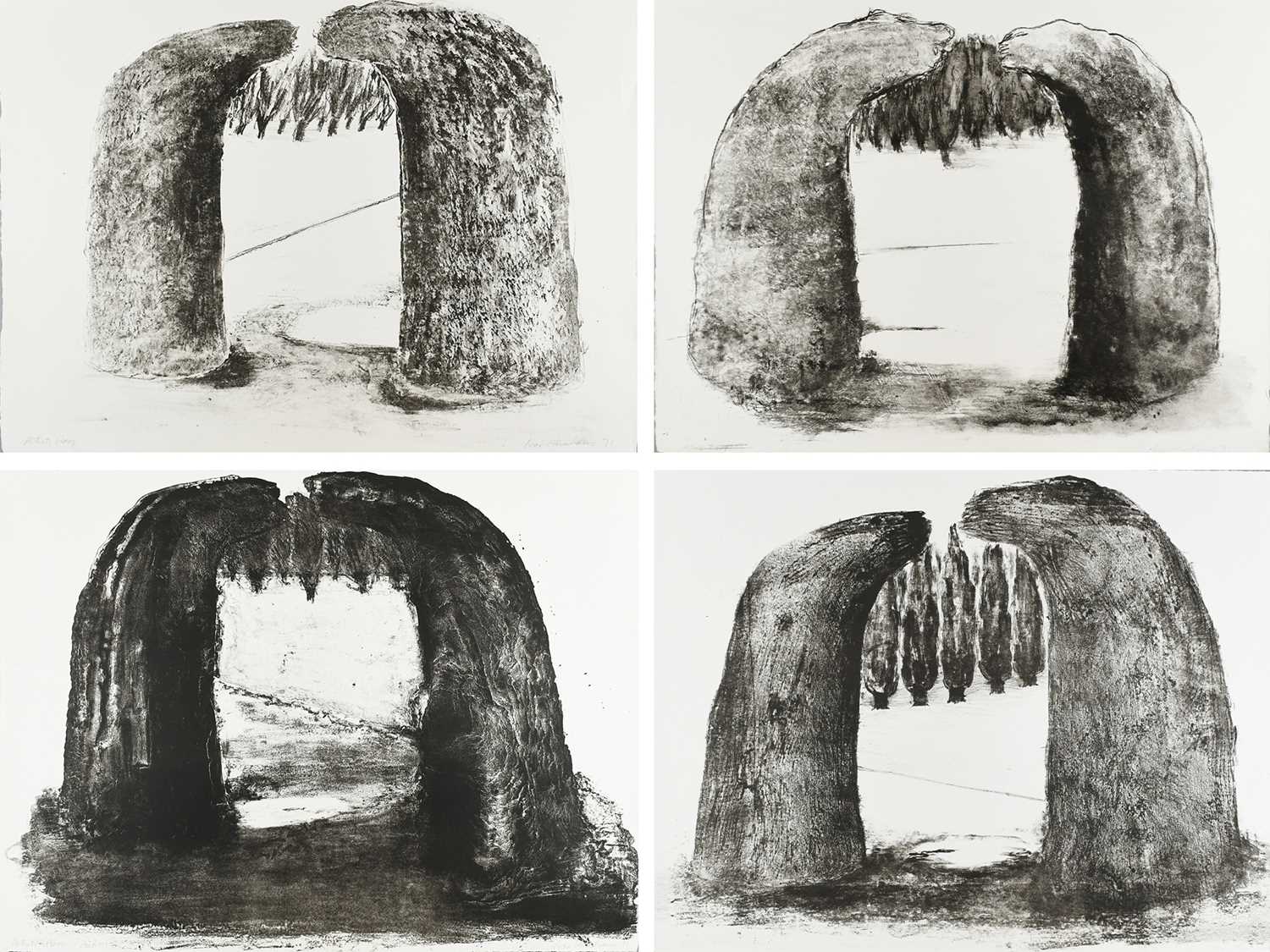 Φ Ivor Abrahams (1935-2015) The Arches Suite, comprising Arch I, Arch II, Arch III, and Arch IV