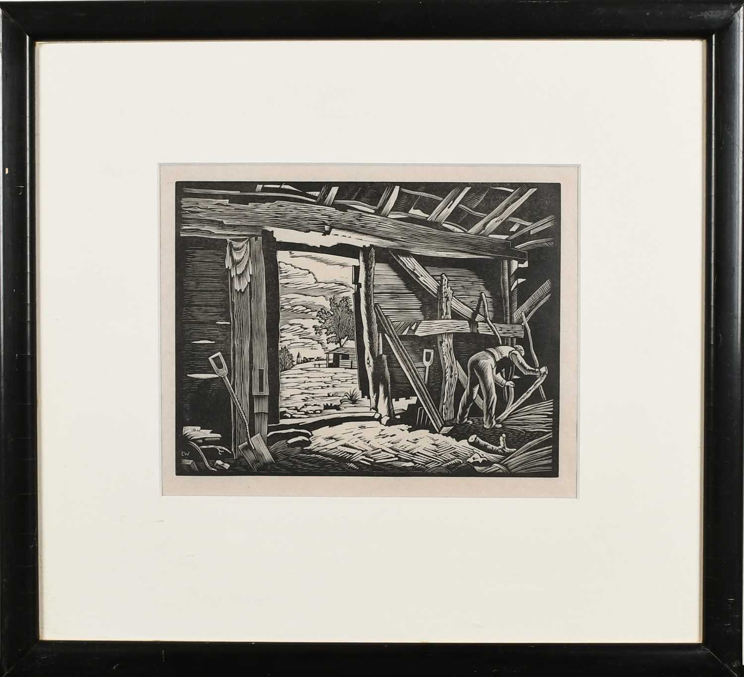 Φ Ethelbert White NEAC, RWS (1891-1972) The Wood Shed Wood engraving, 1923 16.6 x 21.7cm (image) - Image 2 of 4