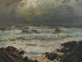 Julius Olsson (1864-1942) The Approaching Gale Signed Julius Olsson (lower right) Oil on canvas