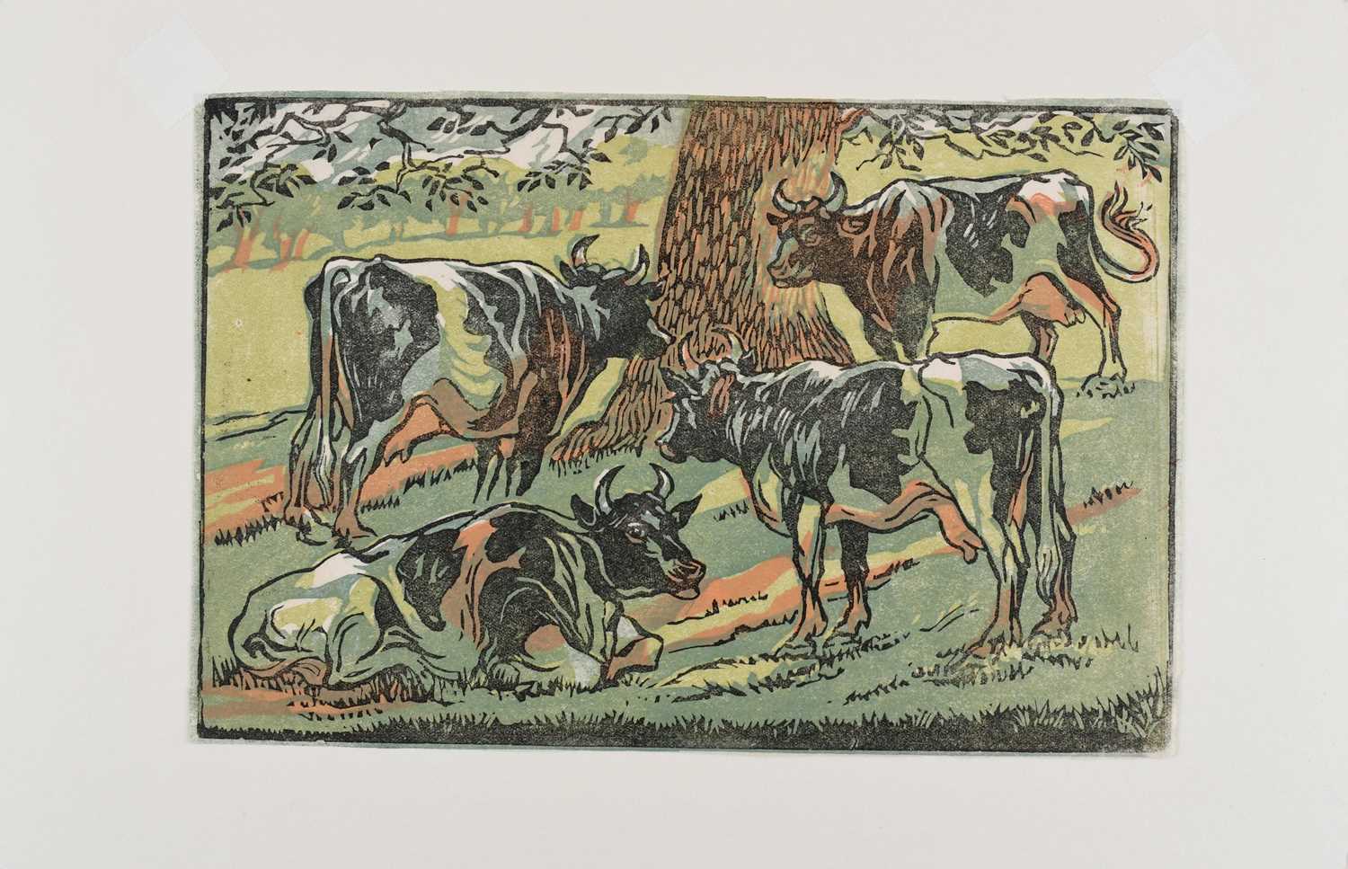 Φ Elsie Kathleen Simpson Powell (1895-1975) Out of the Rain; Swans; Chickens feeding; Cows resting - Image 18 of 40