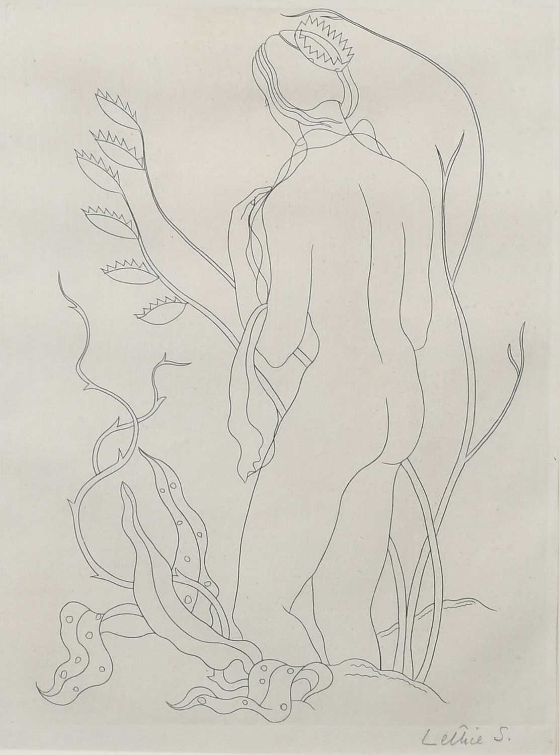 Φ Lettice Sandford (1902-1993) A couple embracing; Female nude seen from behind Two, both signed - Image 5 of 8