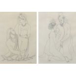 Φ Lettice Sandford (1902-1993) A man kneeling before a woman; A woman kneeling before a man Two,