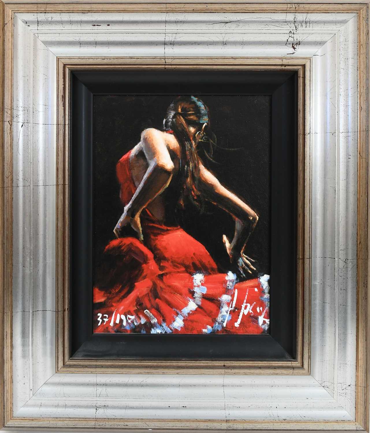 Fabian Perez (Argentinian b.1967) Celina con Abanico; Dancer in Red and white; Two, both signed F - Image 6 of 8