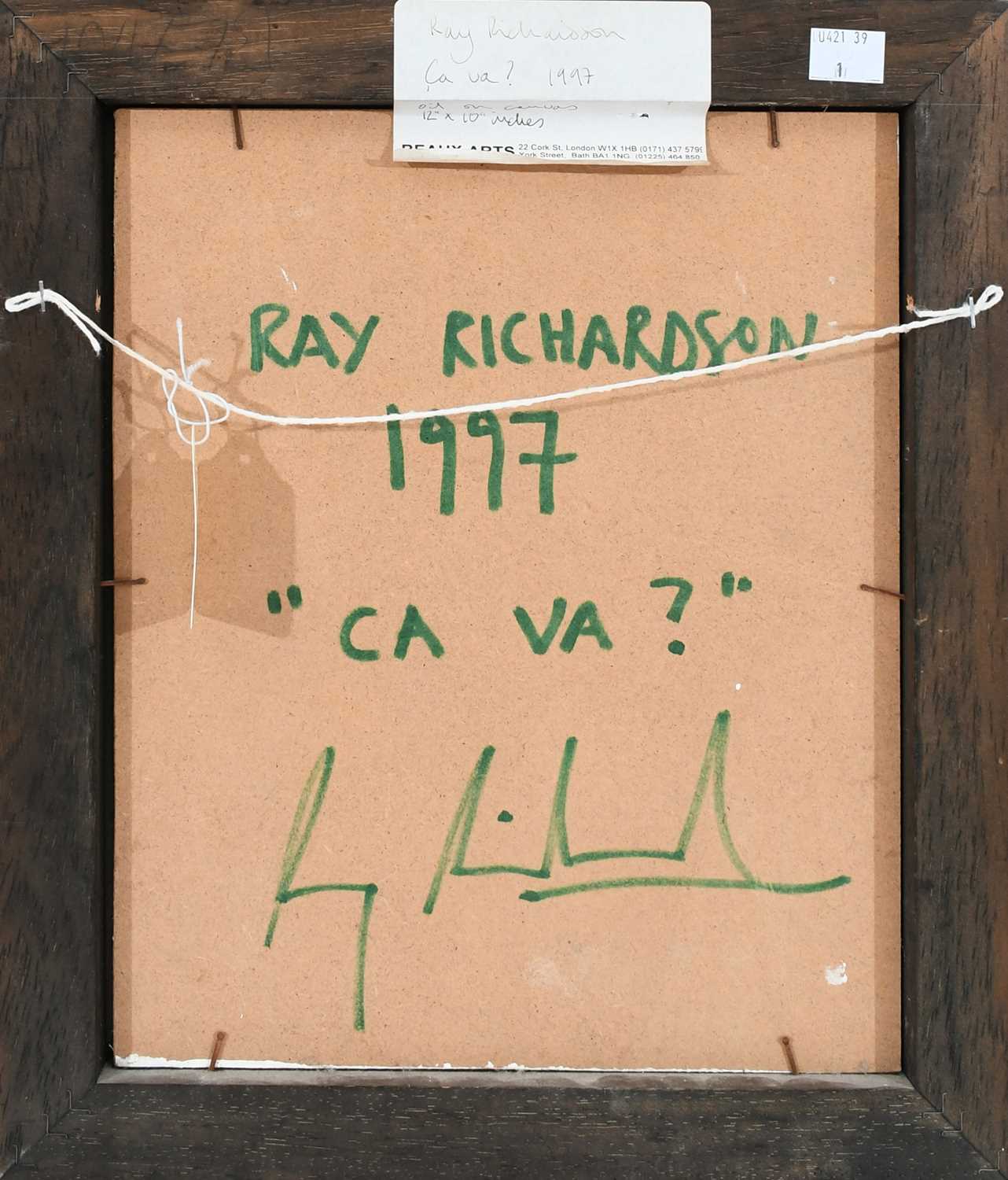 Φ Ray Richardson (b.1964) Ca Va? Signed twice, inscribed and dated RAY RICHARDSON/1997/"CA VA?"/ - Image 3 of 4