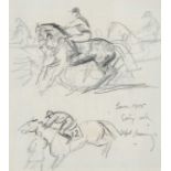 Φ Sir Alfred James Munnings PRA (1878-1959) Studies of race horses going out Signed, dated and