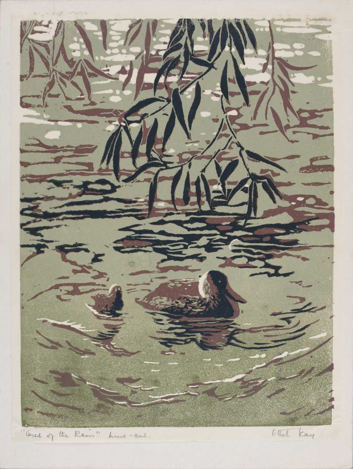 Φ Elsie Kathleen Simpson Powell (1895-1975) Out of the Rain; Swans; Chickens feeding; Cows resting - Image 3 of 40