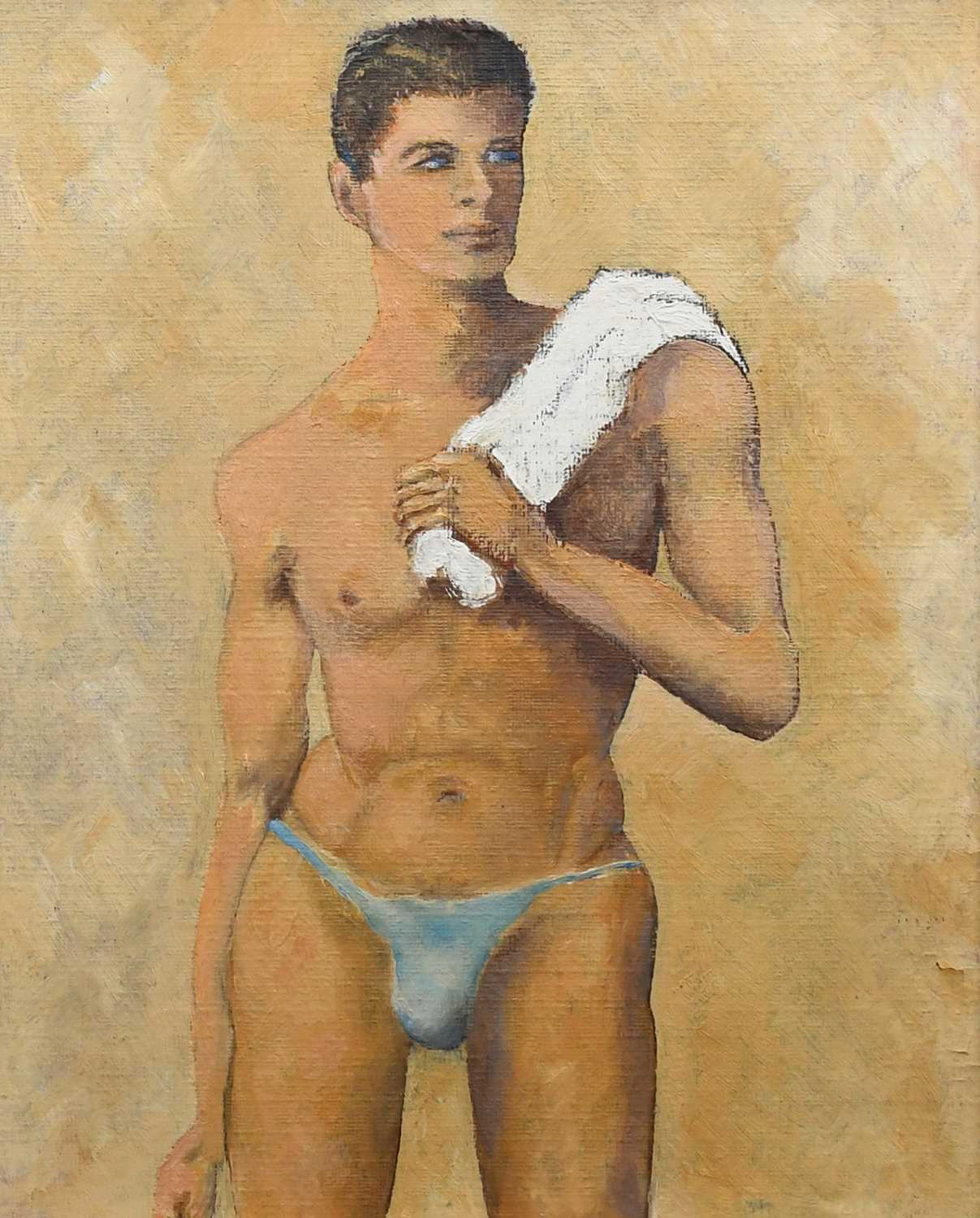 Walter Stuempfig (American 1914-1970) Young bather Oil on canvasboard 27 x 22cm Provenance: