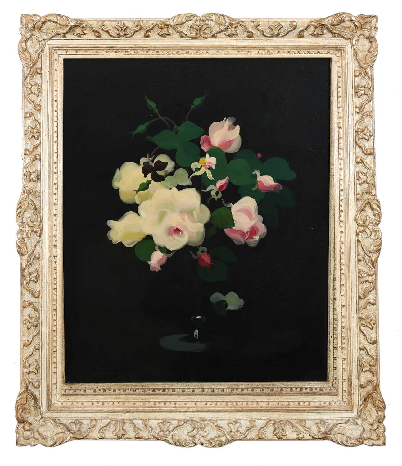 Stuart Park (1862–1933) Still life with roses in a glass vase Signed Stuart Park (lower left) Oil on - Bild 2 aus 4