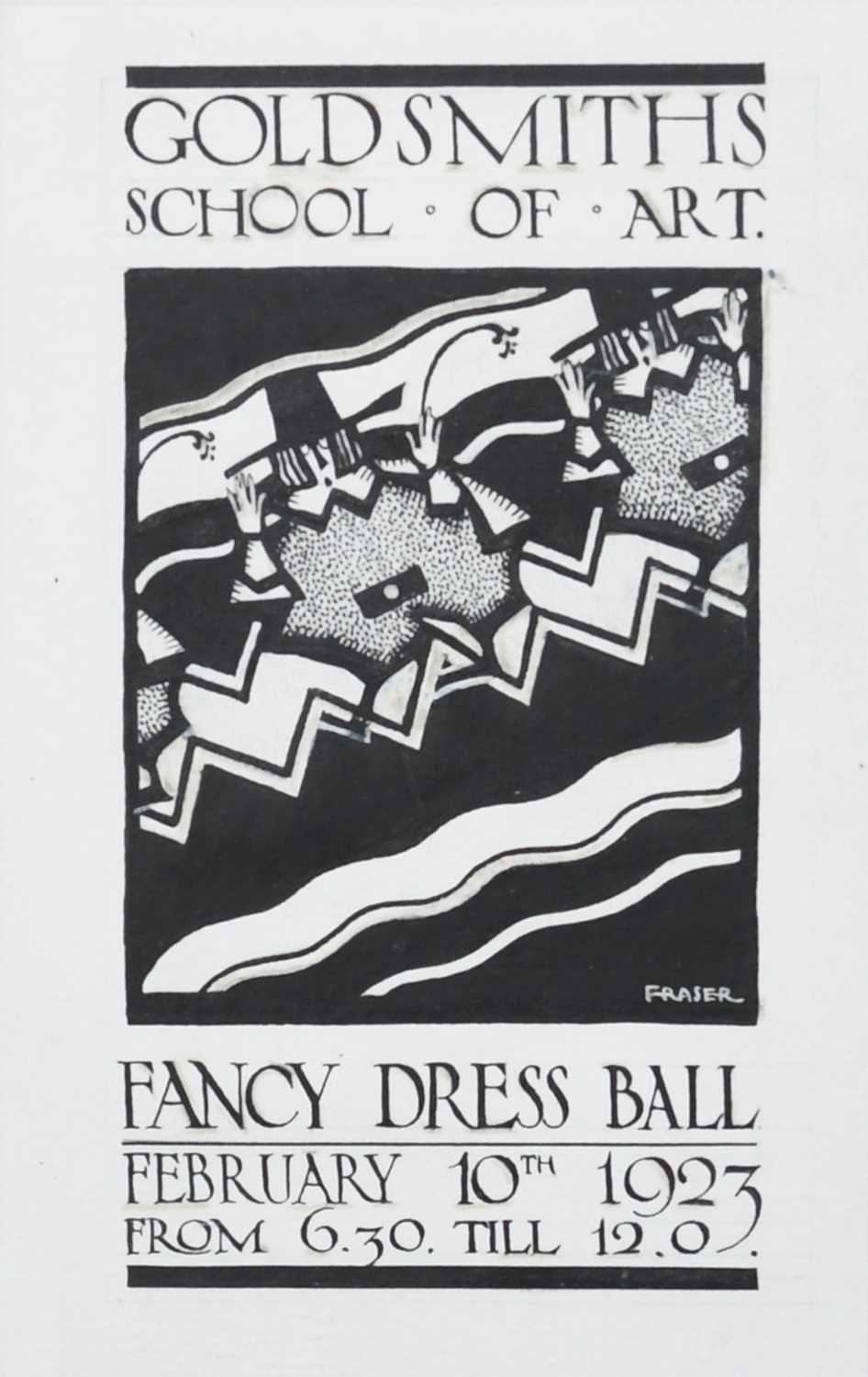 Φ Eric Fraser FSIA (1902-1983) Design for Goldsmiths' College St Patrick's Day Ball ticket, 17 March - Image 5 of 8