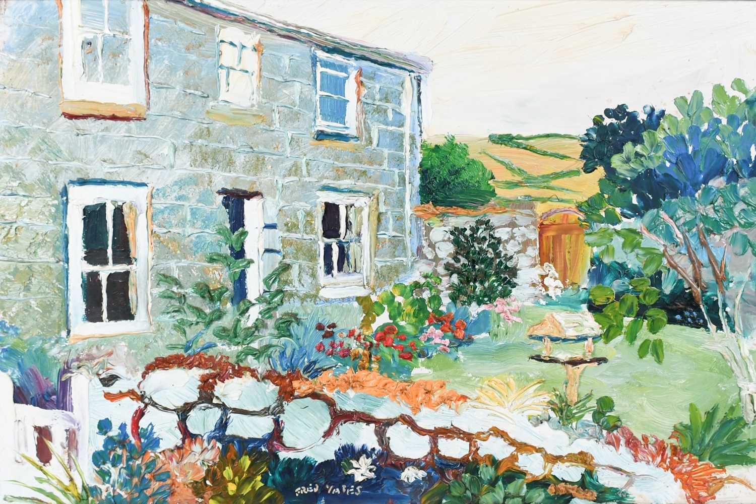 Φ Fred Yates (1922-2008) Boscorne Cottage, St Just Signed FRED YATES (lower centre) Oil on board