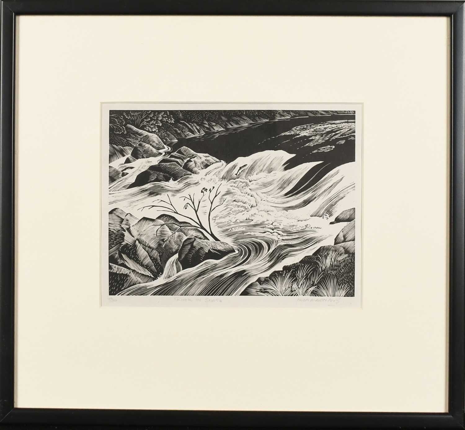 Φ Iain Macnab (Scottish 1890-1967) River in Spate Signed, numbered and inscribed 1/30 RIVER IN SPATE - Image 2 of 4