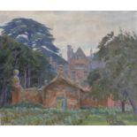 Φ Henry Lamb RA (1883-1960) The walled garden at Mapledurham House Signed and dated Lamb 50 (lower