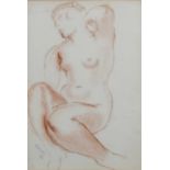 Φ Frank Dobson RA (1888-1963) Study of a female nude Signed and dated F Dobson/29 (lower left) Red