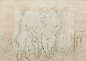 Φ Augustus John OM, RA (Welsh 1878-1961) Study of three female nudes Signed John (lower left) and