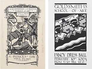 Φ Eric Fraser FSIA (1902-1983) Design for Goldsmiths' College St Patrick's Day Ball ticket, 17 March