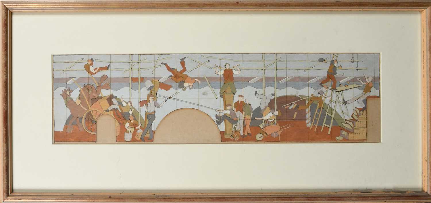 Φ Hector Whistler (1905-1978) Study for the left-hand side of a mural at 'The Hive'; Study for the - Image 6 of 8