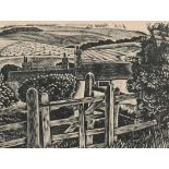 Φ Guy Malet (1900-1973) Gate to the Sussex Downs Signed GUY MALET (in pencil to margin) Wood